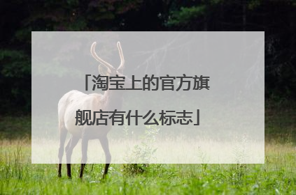 淘宝上的官方旗舰店有什么标志
