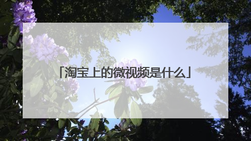 淘宝上的微视频是什么