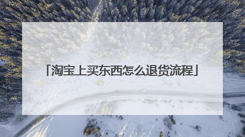 淘宝上买东西怎么退货流程