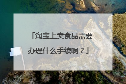 淘宝上卖食品需要办理什么手续啊?