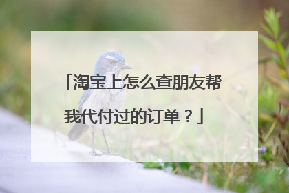 淘宝上怎么查朋友帮我代付过的订单?