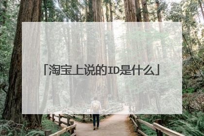 淘宝上说的ID是什么