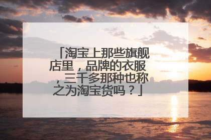 淘宝上那些旗舰店里,品牌的衣服,三千多那种也称之为淘宝货吗?