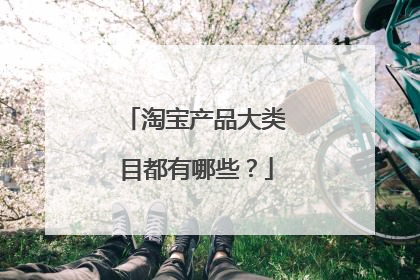 淘宝产品大类目都有哪些?