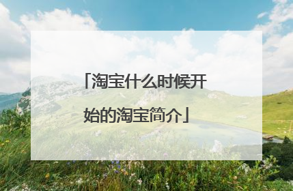 淘宝什么时候开始的淘宝简介