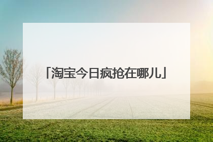 淘宝今日疯抢在哪儿