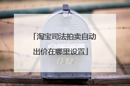 淘宝司法拍卖自动出价在哪里设置