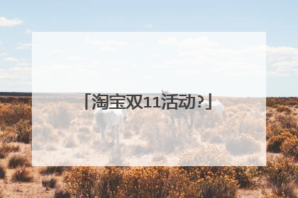 淘宝双11活动?