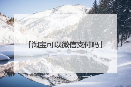 淘宝可以微信支付吗