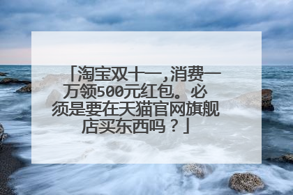 淘宝双十一,消费一万领500元红包。必须是要在天猫官网旗舰店买东西吗?