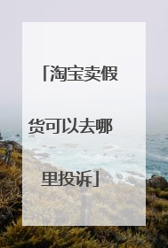 淘宝卖假货可以去哪里投诉