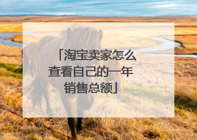淘宝卖家怎么查看自己的一年销售总额