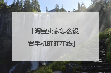 淘宝卖家怎么设置手机旺旺在线
