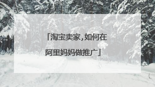 淘宝卖家,如何在阿里妈妈做推广