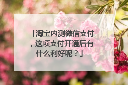 淘宝内测微信支付,这项支付开通后有什么利好呢?