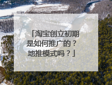 淘宝创立初期是如何推广的?地推模式吗?