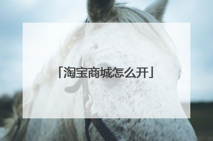 淘宝商城怎么开