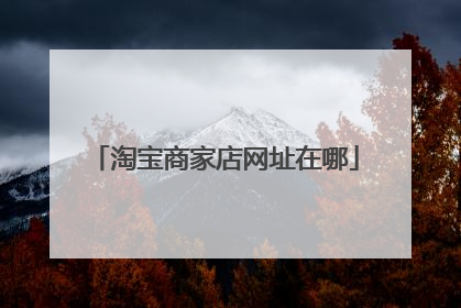 淘宝商家店网址在哪