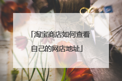 淘宝商店如何查看自己的网店地址