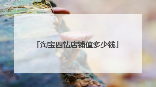 淘宝四钻店铺值多少钱