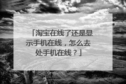 淘宝在线了还是显示手机在线,怎么去处手机在线?