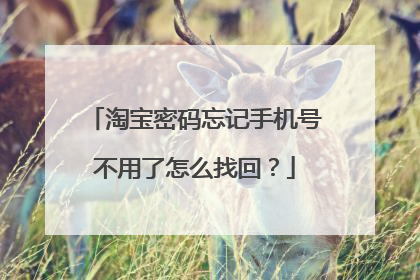 淘宝密码忘记手机号不用了怎么找回?