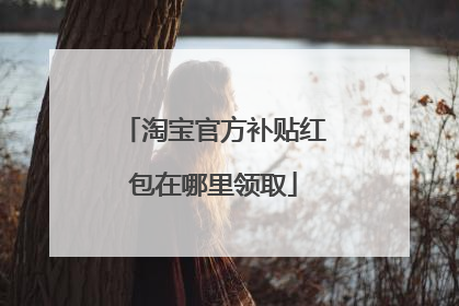 淘宝官方补贴红包在哪里领取