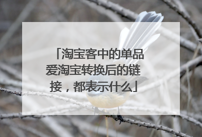 淘宝客中的单品爱淘宝转换后的链接,都表示什么