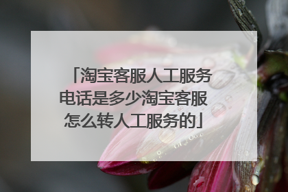 淘宝客服人工服务电话是多少淘宝客服怎么转人工服务的
