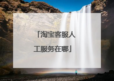 淘宝客服人工服务在哪