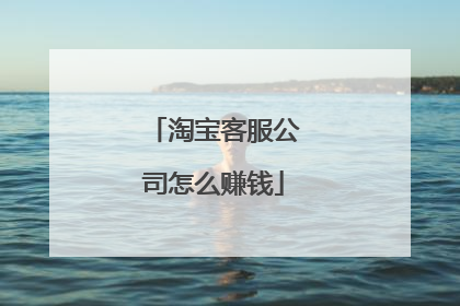淘宝客服公司怎么赚钱