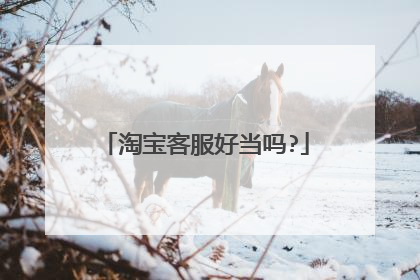 淘宝客服好当吗?