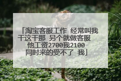 淘宝客服工作 经常叫我干这干那 另个就做客服 他工资2700我2100同时来的受不了 我