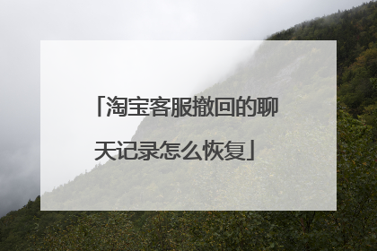 淘宝客服撤回的聊天记录怎么恢复