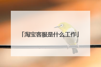 淘宝客服是什么工作