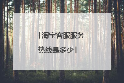 淘宝客服服务热线是多少