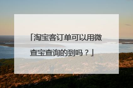 淘宝客订单可以用微查宝查询的到吗?