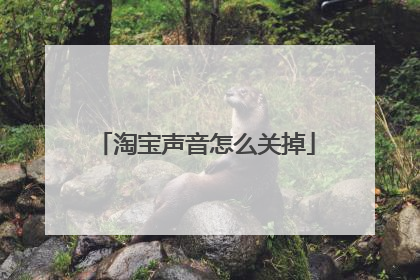 淘宝声音怎么关掉