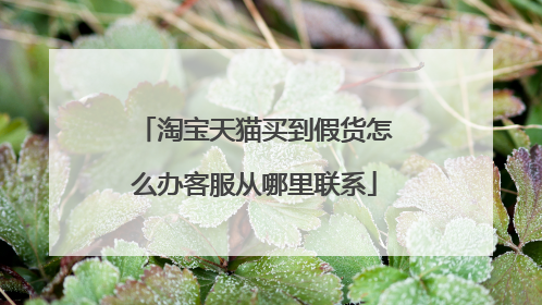淘宝天猫买到假货怎么办客服从哪里联系