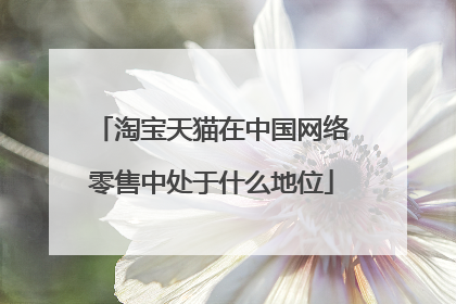 淘宝天猫在中国网络零售中处于什么地位