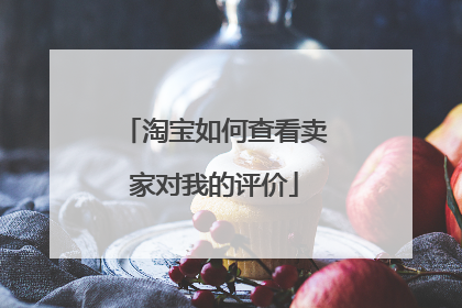 淘宝如何查看卖家对我的评价