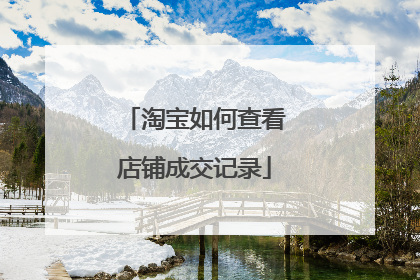 淘宝如何查看店铺成交记录
