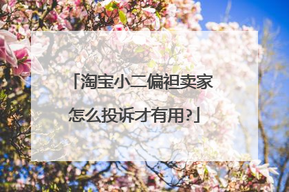淘宝小二偏袒卖家怎么投诉才有用?