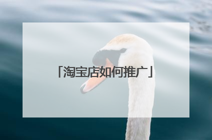 淘宝店如何推广