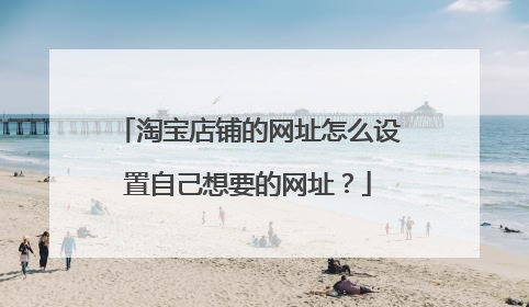 淘宝店铺的网址怎么设置自己想要的网址?