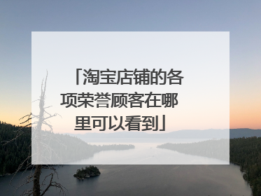 淘宝店铺的各项荣誉顾客在哪里可以看到