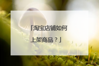 淘宝店铺如何上架商品?