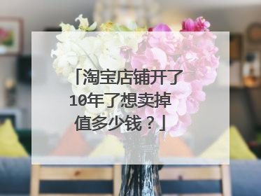 淘宝店铺开了10年了想卖掉值多少钱？