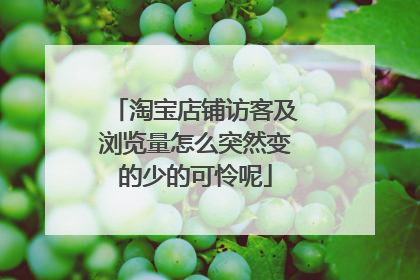淘宝店铺访客及浏览量怎么突然变的少的可怜呢