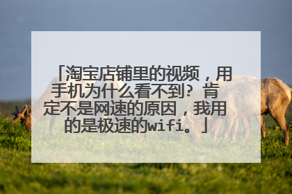 淘宝店铺里的视频,用手机为什么看不到? 肯定不是网速的原因,我用的是极速的wifi。